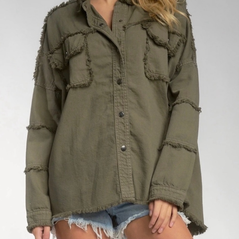 Elan Olive Green Rock & Roll Jacket 🌹